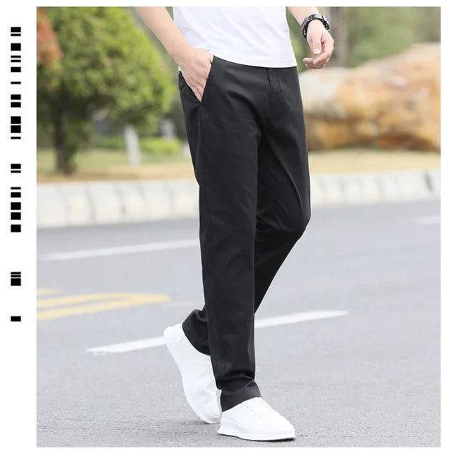 Mens Slim Fit Cotton Chino Pants CN Zhejiang Stretch by zapcart