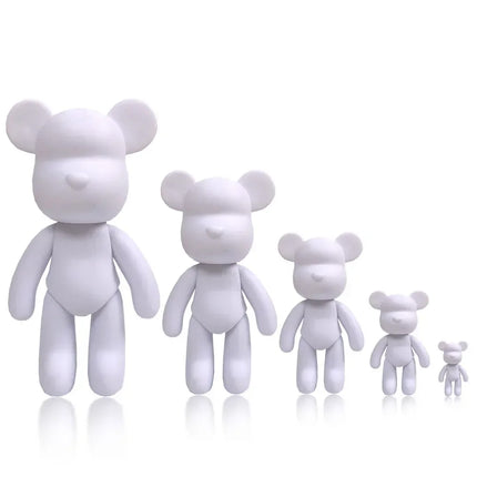 Bearbrick DIY Sculpture For Parents And Kids Paintable Gift by zapcart
