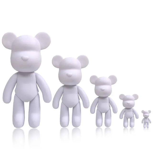 Bearbrick DIY Sculpture For Parents And Kids Paintable Gift by zapcart