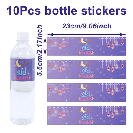 Staraise Eid Mubarak Bottle Labels Adhesive Stickers Decor by zapcart