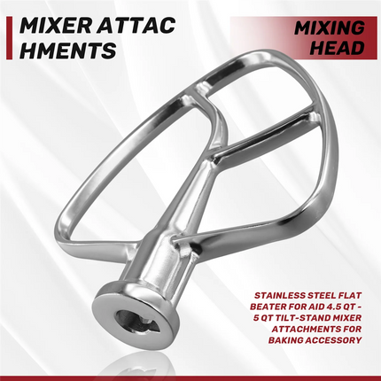 KitchenAid Stainless Flat Beater For 4.5 To 5 Qt Home Bakers