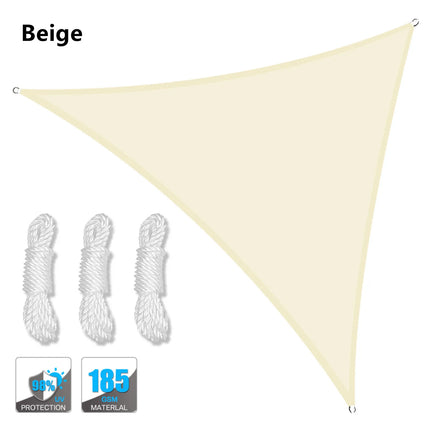 Waterproof Triangle Sun Shade Sail 5x5m Canopy Garden by zapcart