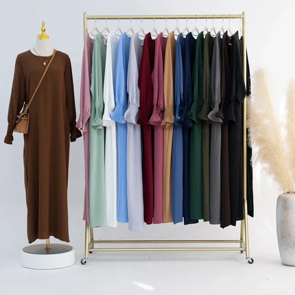 Abaya Dress For Muslim Women Elegant Long Sleeve Ramadan by zapcart