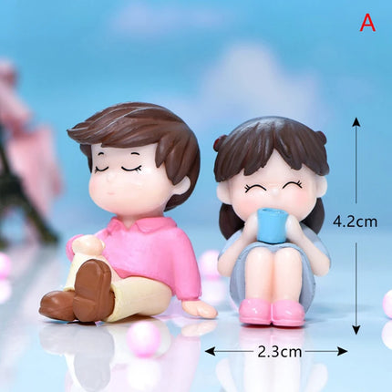 Hign-concerned Miniature Couple Figurines Wedding Gift by zapcart