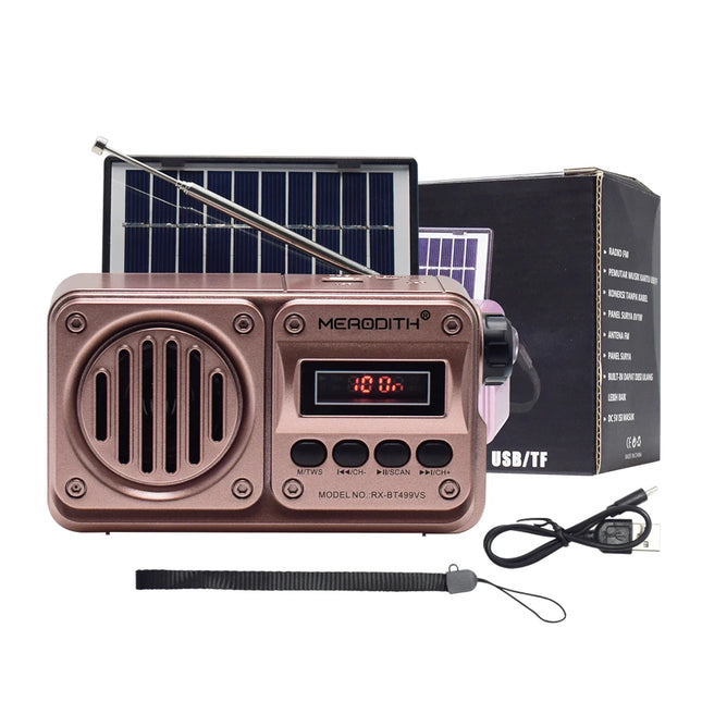 Merodith Wireless Bluetooth Speaker Solar Emergency Radio by zapcart
