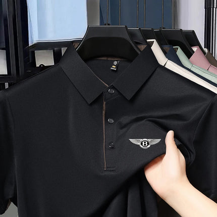 CN Jiangxi Mens Summer Polo Shirt Breathable Printed by zapcart