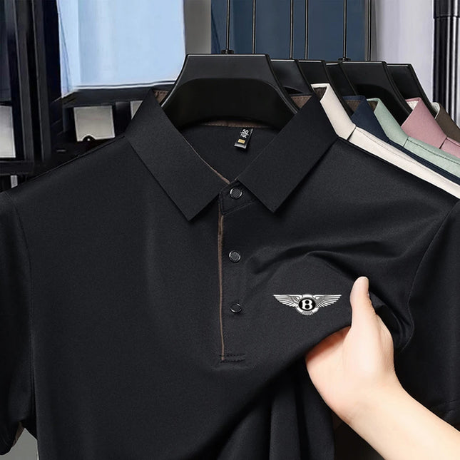 CN Jiangxi Mens Summer Polo Shirt Breathable Printed by zapcart