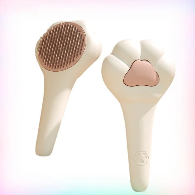 Cat Hair Remover Comb Flea Comb grooming with Release Button pet hair removal comb Cute design Paw massage Grooming Supplies by zapcart