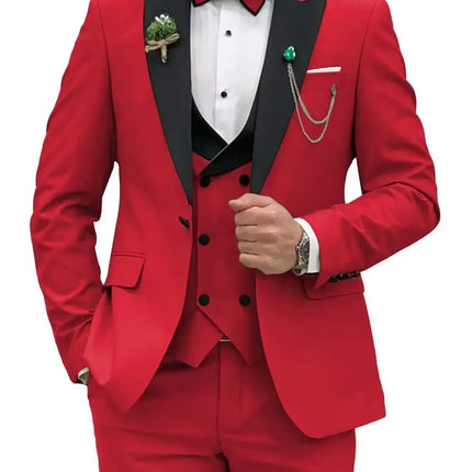 FnoexwCN Slim Fit Men Suits Double Breasted Groom Formal by zapcart