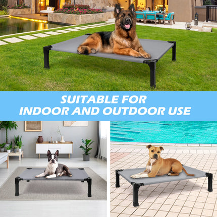 Hign Elevated Dog Bed Cooling Raised Pet Cot Breathable