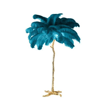 LNLZ Nordic Ostrich Feather Floor Lamp For Living Room