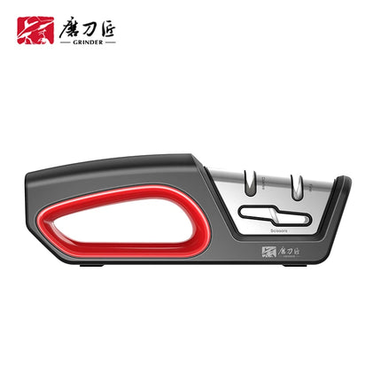 Four in one kitchen sharpener restores serrated blade knives and scissors, diamond tungsten steel ceramics by zapcart