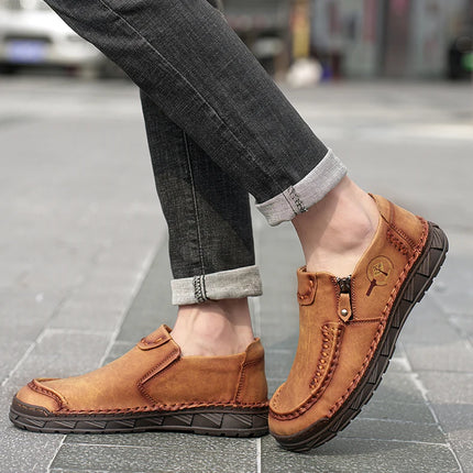 Materswe Mens Casual Loafers Thick Soles Breathable Shoes by zapcart