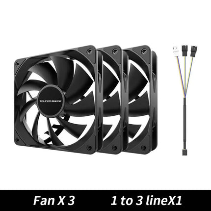 TEUCER 120mm PWM Case Fan Silent CPU Cooler For PC Builders by zapcart