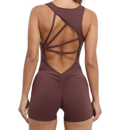 ZEEHOOHCN Padded Jumpsuit For Women Yoga Bodysuit Workout by zapcart