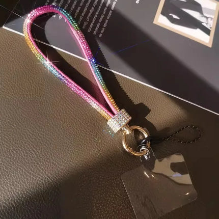 CN Unisex Cell Lanyard Pendant With Rhinestone Diamonds by zapcart