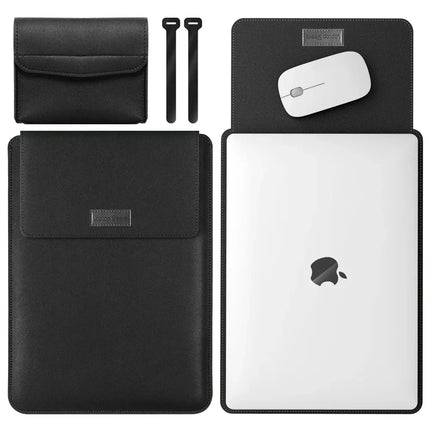 PU Leather Laptop Sleeve for MacBook 13 14 16 15 Inch by zapcart