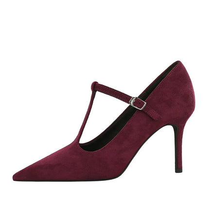 YUDX Pointed Toe High Heels For Women Premium Suede by zapcart