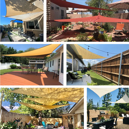 Waterproof Triangle Sun Shade Sail 5x5m Canopy Garden by zapcart