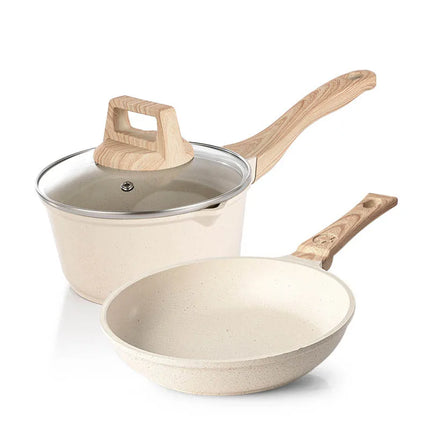 Maifan Stone Non Stick Pan Set For Cooks With Handles by zapcart