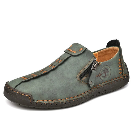Brangdy Leather Men Slip On Breathable Loafers Plus Size by zapcart