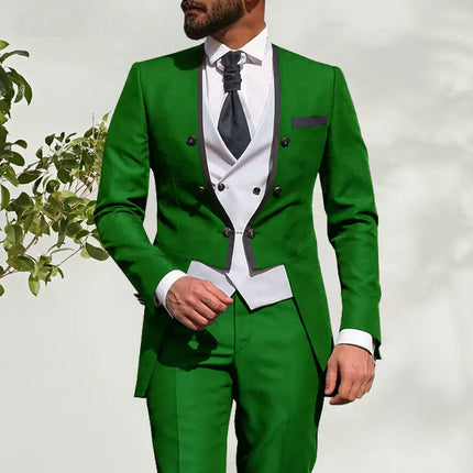 CN Jiangsu Slim Fit 3 Piece Wedding Premium Suit For Groom by zapcart