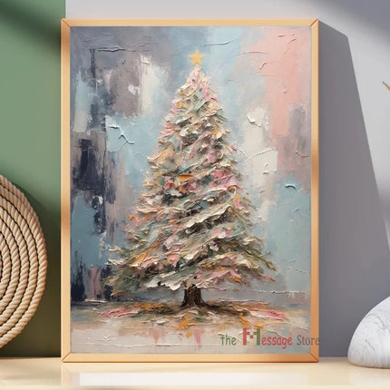 Form Christmas Canvas Painting Santa Mittens Bells Decor by zapcart