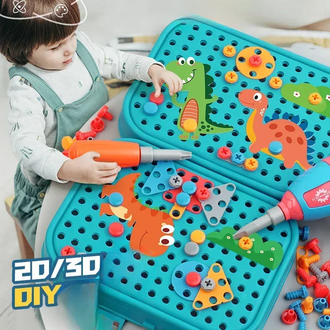 Kids Electric Drill Tool Set 3D Puzzle Educational Toy by zapcart
