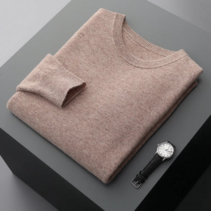 Zocept Men's Merino Wool Sweater Round Neck Thickened Warm by zapcart
