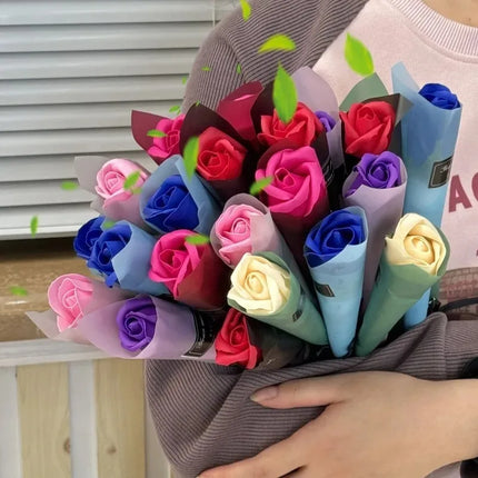 Soap Rose Artificial Flowers Gift For Valentines Day by zapcart