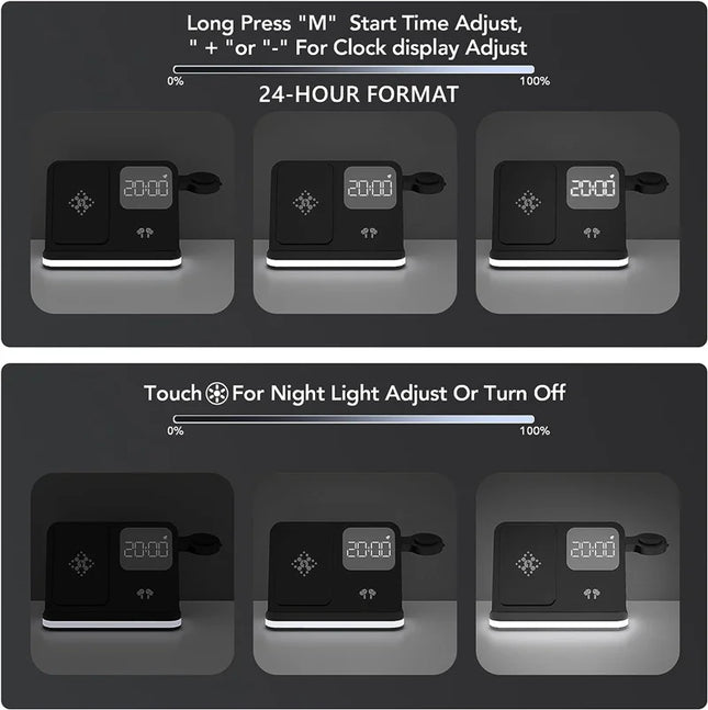 VIKEFON Wireless Charger Stand 15W For iPhone And Galaxy by zapcart