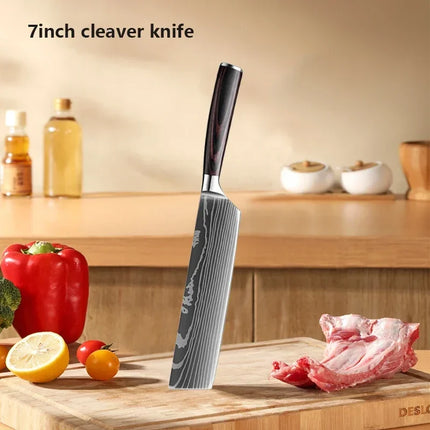 Choice Damascus Chef Knife Set With Cover For Professionals by zapcart