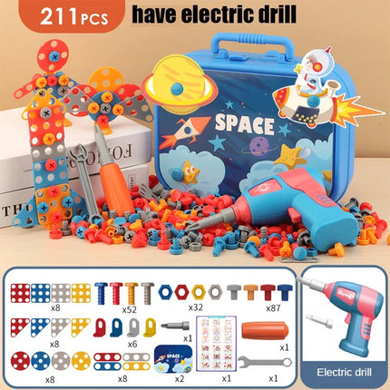 Kids Electric Drill Tool Set 3D Puzzle Educational Toy by zapcart