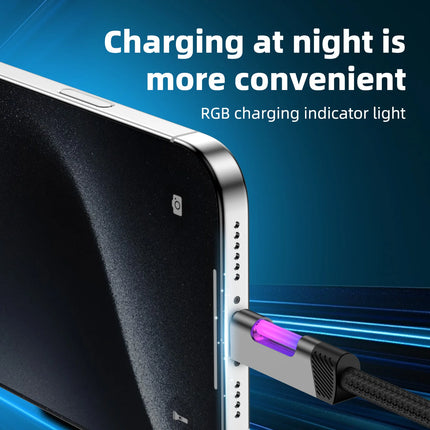 OOZCC RGB USB C Fast Charging Cable 120W 6A For Gamers