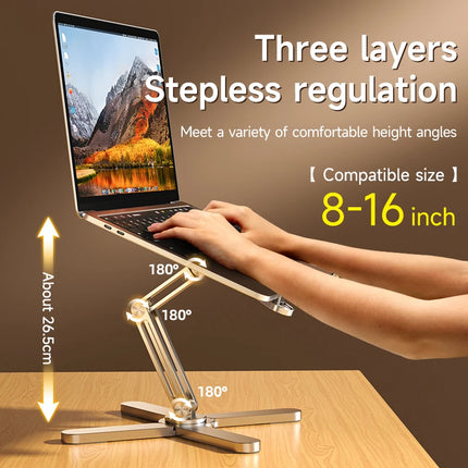 YASOKO Foldable Laptop Stand For Professionals 360 Rotation by zapcart