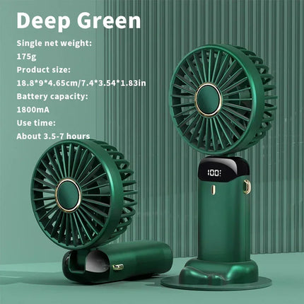 XMSJ USB Handheld Mini Fan Foldable 5 Speed Travel Neck by zapcart