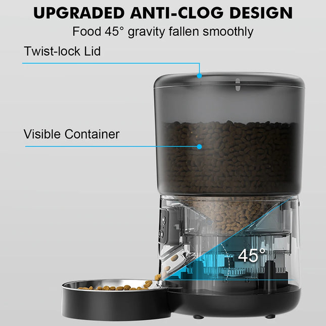 NPET Smart Pet Feeder 4L For Cats And Dogs 1 To 9 Portions