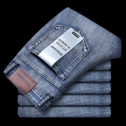 WTHINLEECN Men Slim Stretch Denim Jeans Luxury Casual by zapcart