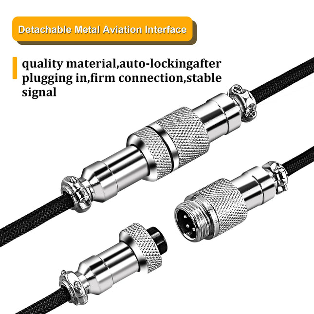 NNBILI Aviator Coiled Keyboard Cable Type C USB for Gamers by zapcart
