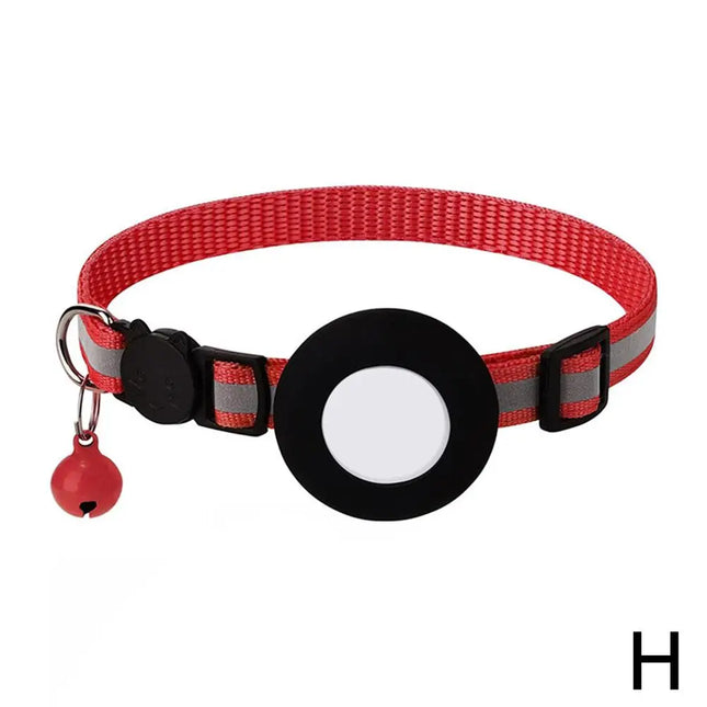 Anti Lost Cat Collar For AirTag GPS Tracker Reflective Bell by zapcart