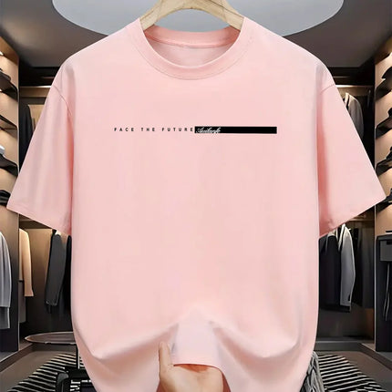 GUILANCN Summer Cotton Tee Unisex Round Neck Letter Print by zapcart