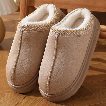 Fluffy Platform Slippers For Women Warm Plush Non Slip by zapcart