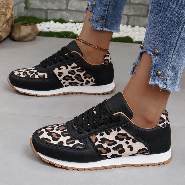 Women Leopard Print Jogging Sneakers For Summer Comfort by zapcart