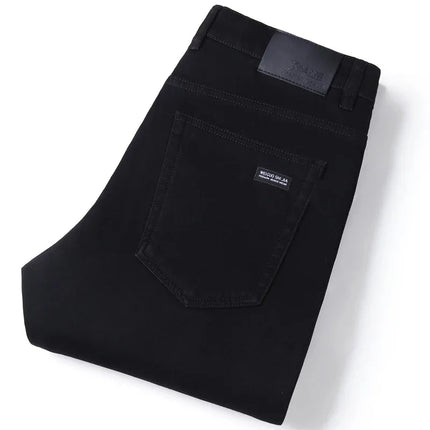 Tsingyi Men Jeans Vintage Black Straight Stretch Comfort by zapcart