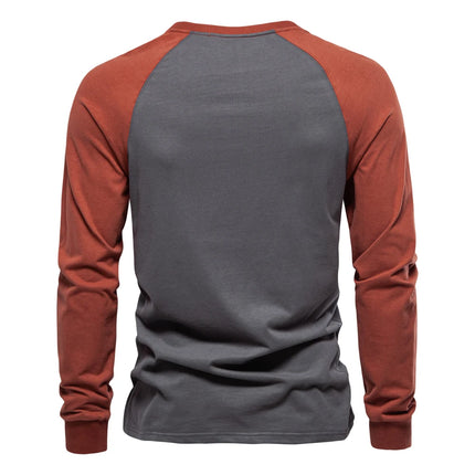 AIOPESON Mens 100 Percent Cotton Long Sleeve Tee Shirt by zapcart