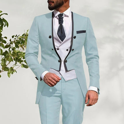 CN Jiangsu Slim Fit 3 Piece Wedding Premium Suit For Groom by zapcart