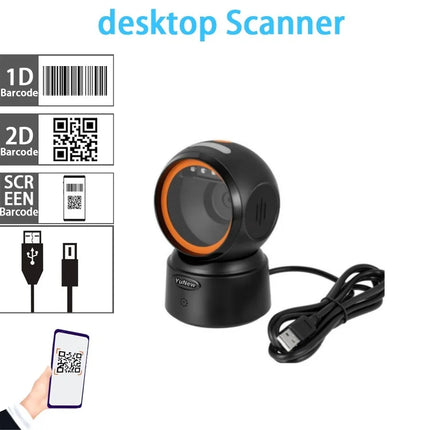 YuNew Omnidirectional 2D Barcode Scanner USB 1D 2D QR Store by zapcart