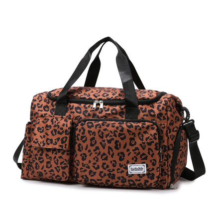 HOCODOC Leopard Print Travel Bag Large Capacity Pockets by zapcart