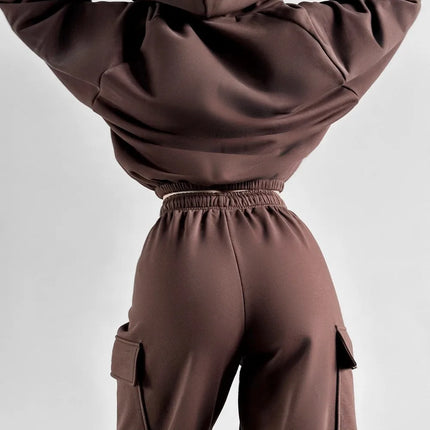 Women Two Piece Hoodies And Pants Set Cozy Relaxed Fit by zapcart