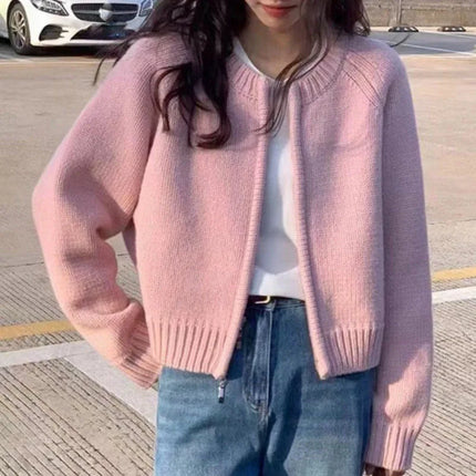Lucyever Women Knit Cardigan Autumn Winter Cozy Loose Fit by zapcart